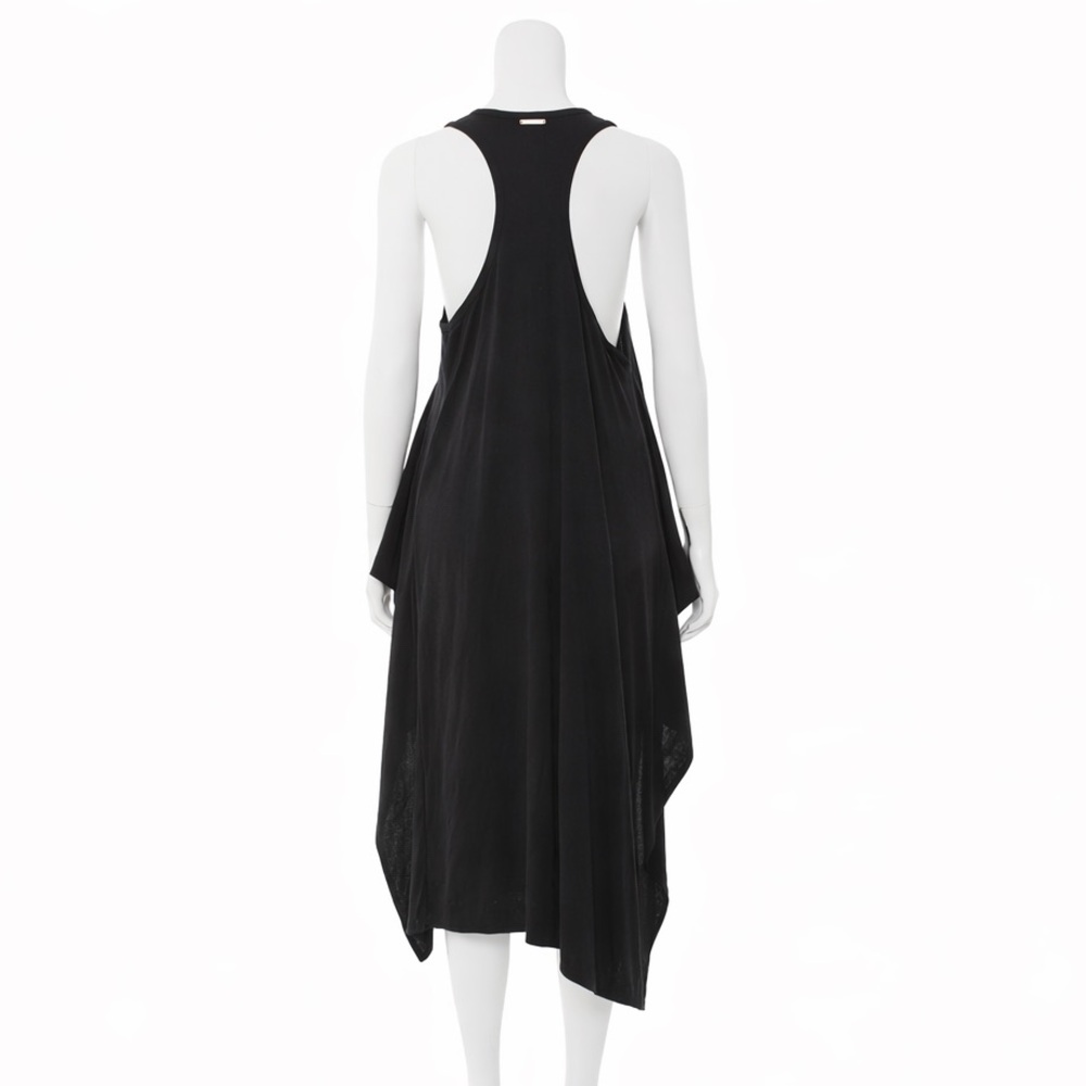 STELLA McCARTNEY Black Sleeveless Longline Draped Tunic Dress Top Size M - Picture 3 of 8